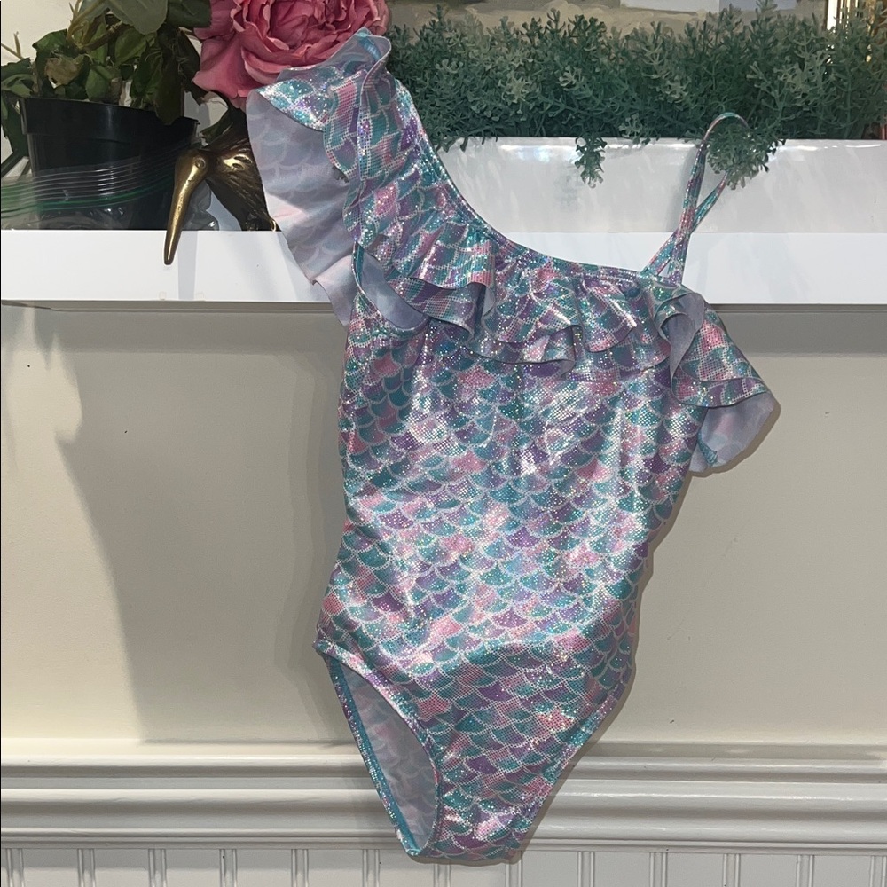 Primark Kids Swim One Piece - Pink and Blue Mermaid Design